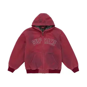 Supreme Men's Reflective Arc Hooded Work Jacket Red, from StockX