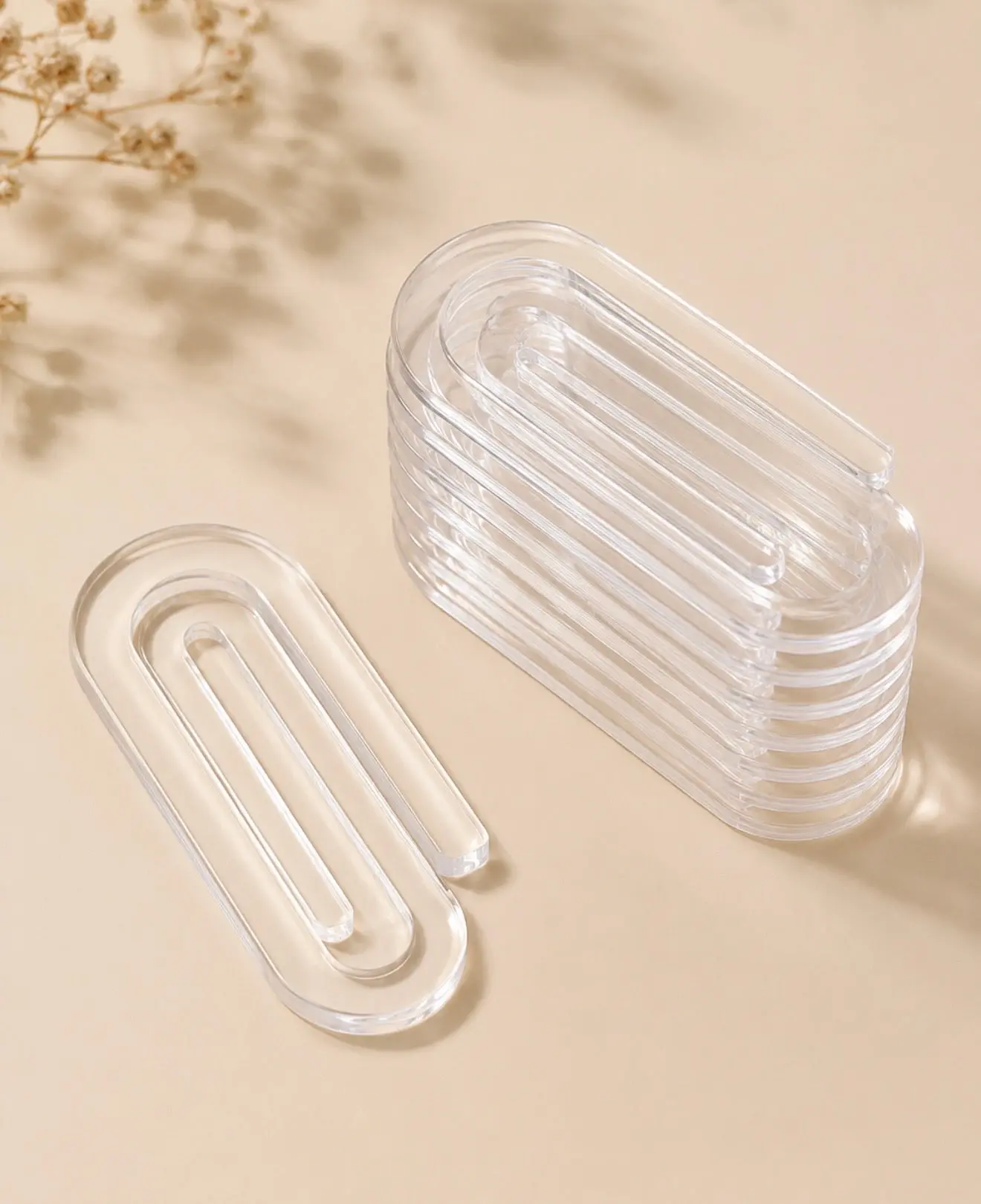 Clear Acrylic Paper Clips | Large Transparent Bookmarks for Journals & Books