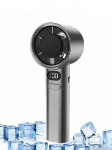 LMMAKE Handheld Portable Fan 120 Speeds USB Rechargeable with Digital Display Precision Airflow Control for Personalized Cooling Ideal for Travel Office Desks Camping Trips Home Use Personal Fan