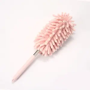 4pcs Reusable Microfiber Dusters for Cleaning, Telescopic Rod Dusters, Washable Wet Dusters, Bendable Dry Dusters with Telescopic Handle Rod Supplies