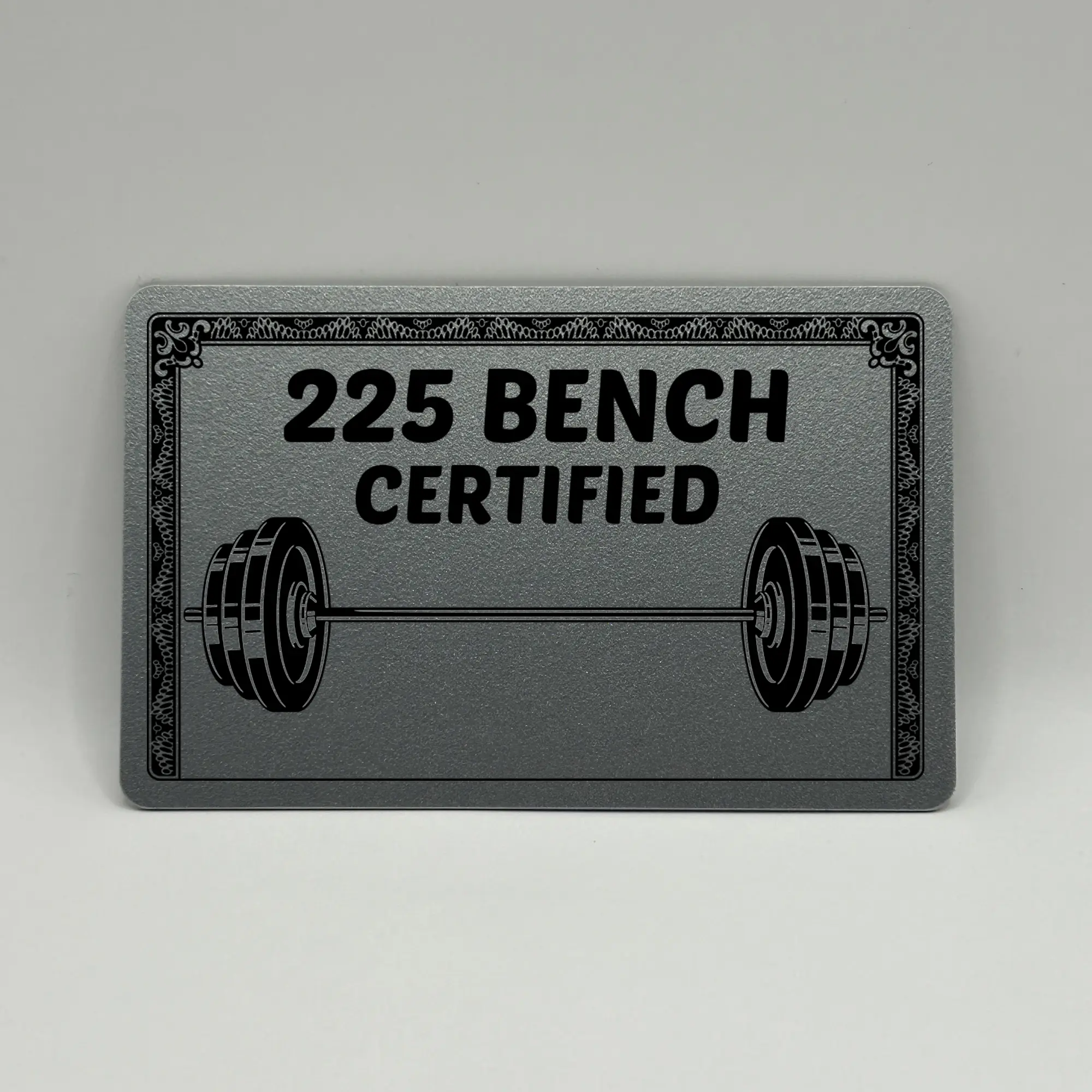 Plastic 225 Bench Certified Card for your wallet