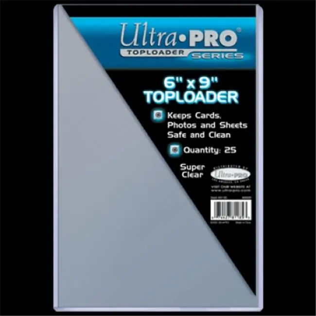 212 MAIN Recyclable Toploader Series Top Loader - 6"x9" Size, 25 per Pack, Sports Collectibles Accessory for Collectors, Keeps Cards, Photos and Sheets Clean