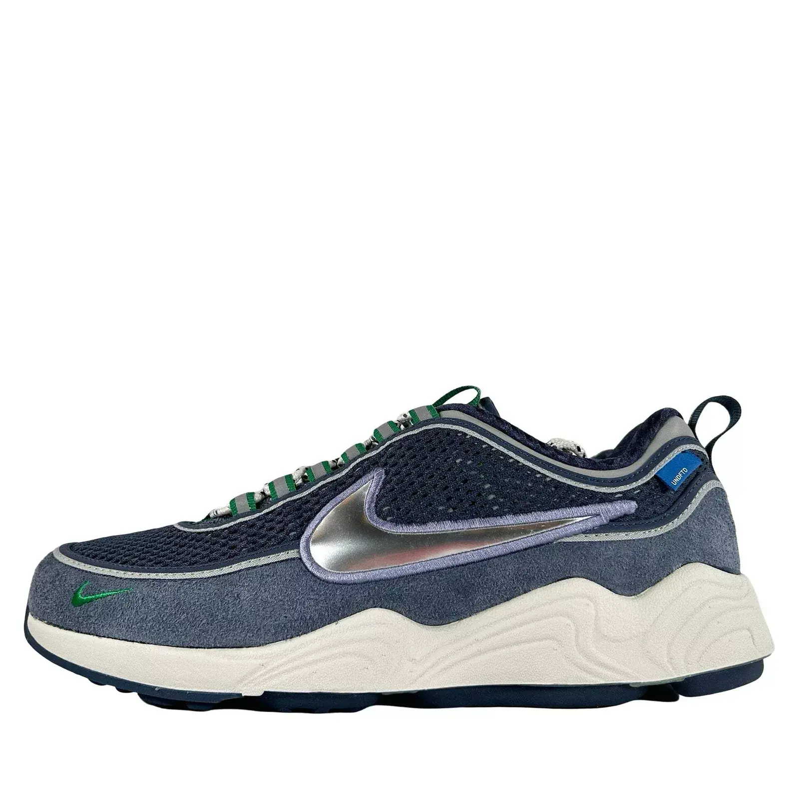 UNDEFEATED x Nike Zoom Spiridon Low-Top Closed Athletic Trainer - Men's & Women's Casual Shoe, Comfortable, Slip-Resistant, Durable Blue Footwear