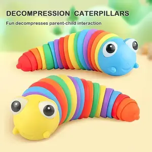 Unique Caterpillar/snail Design Ornament, Stress Relief Elastic Gift, Cute 3D Worm Decor, Perfect for Friends and Family, Halloween and Christmas Gifts