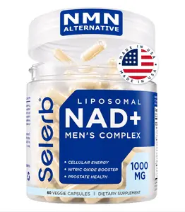 NAD Supplement for Men – Liposomal NAD+ NMN Alternative Nitric Oxide Prostate Health Supplements with Resveratrol, CoQ10, L Citrulline and Lycopene for Anti-Aging & Cellular Energy Support 60 Capsules