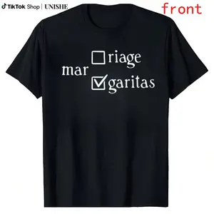 Stylish Men’s Margarita Marriage Joke T-Shirt – Fun and Comfortable