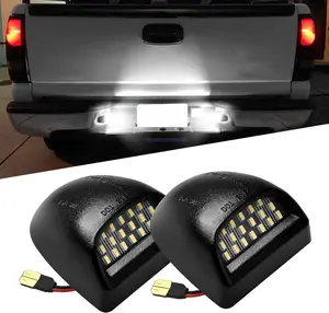 LED License Plate Lights 6000K Xenon White Tag Lamps For Chevy Silverado Tahoe Gift