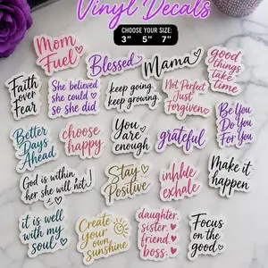 20 Pack Custom Vinyl Decals Best Value Bundle Names Quotes & Custom Designs Bulk Discount 3 5 7 Sizes