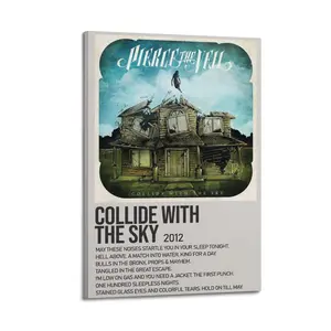 Collide with The Sky by Pierce The Veil Canvas Poster Painter Living in Art Deco Strong Wall Design Painting Hallway Bedroom Living Room Decorated Poster