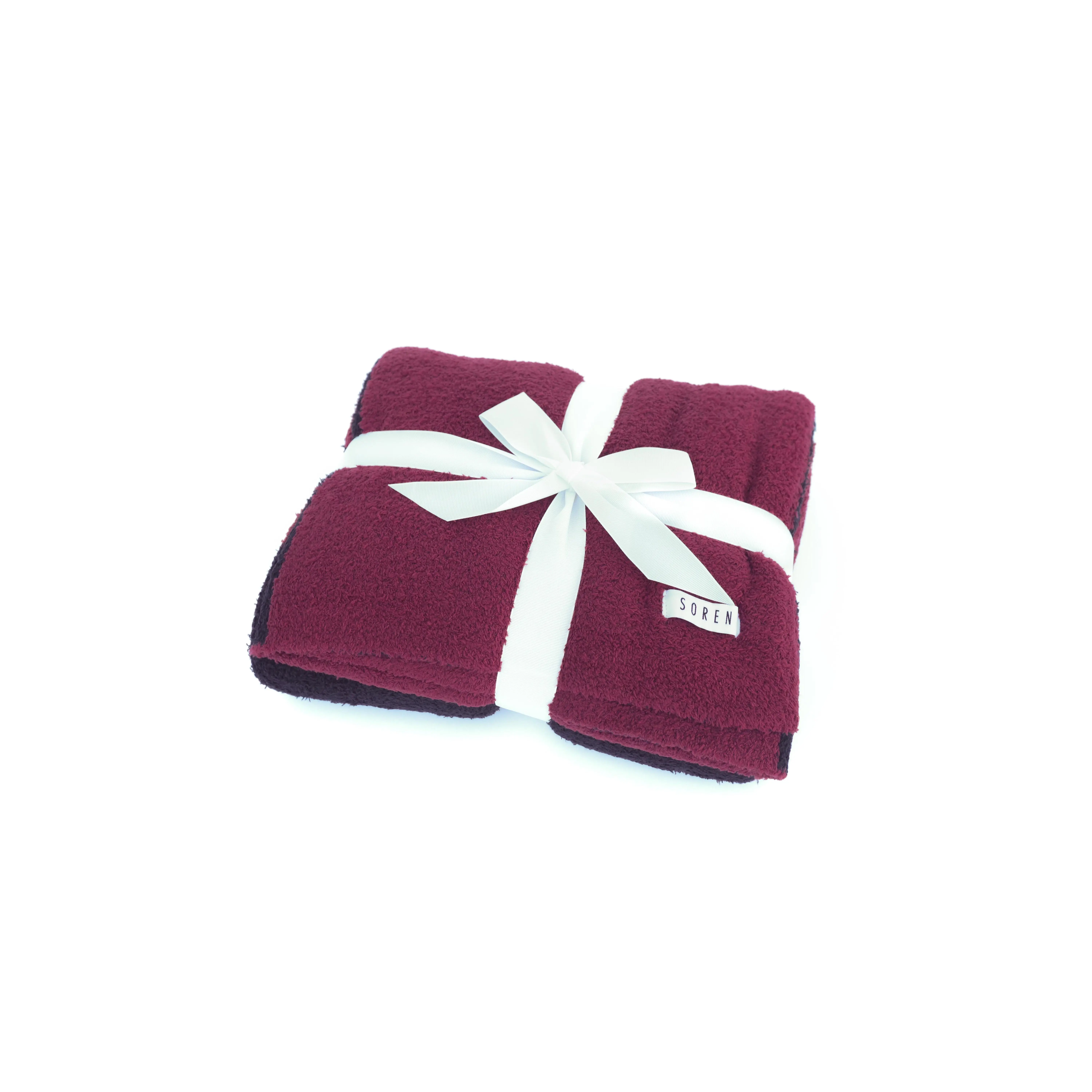 Maroon and Black Checkered Blanket