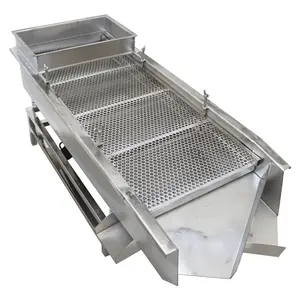 YOKOMA Double Motor Linear Vibrating Screen Straight Vibrating Sieve Screen Shaker Double Layers 10mm&5mm Screens Stainless Steel Linear Sifter