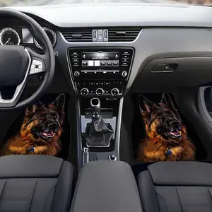 Set of 4 German Shepherd Themed Floor Mats for Suvs - Soft Crystal Velvet Car Mats, Providing Complete Coverage for Both Front And Back, Compatible with All Types of Vehicles Including Sedans, Vans