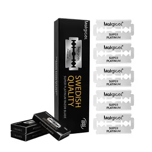 Double Edge Safety Razor Blades - Premium Platinum Swedish Steel Blades for Men & Women’s Razors, with a Smooth, Precise, and Clean Shave (100 Count)