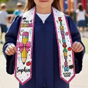 Personalized Kindergarten Graduation Stole 2026, Custom Name Kids Grad Sash, Preschool Graduation Stole, Kindergarten Girl Gift