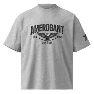 Amerogant Eagle EST- Unisex organic oversized high neck t-shirt