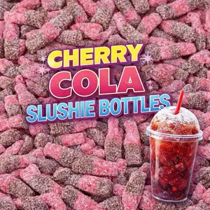 Cherry Cola Slushie Swedish Sour Candy Cola Bottles 4oz