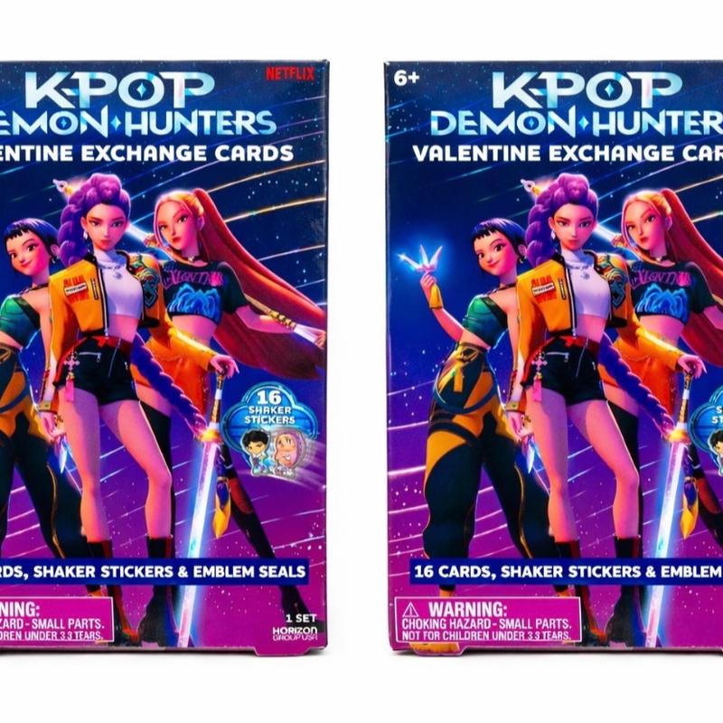 K-pop Demon Hunters Valentine Exchange Cards 16 ct - 2 Pack 32 Total Perfect for Themed Events & Valentine Exchanges