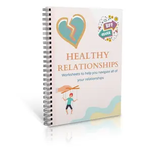Healthy Relationship Worksheet, Workbook, 1 Count Relationship Types Notebook, Personal Organizer for Teenagers & Adults, Ideal for Teenagers & Adults