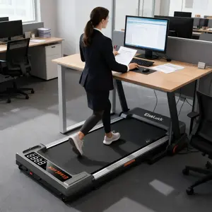 Under Desk Walking Pad Treadmill Portable 2.5 HP Walking Jogging Running Machine for Home Office with Remote Control LED Display