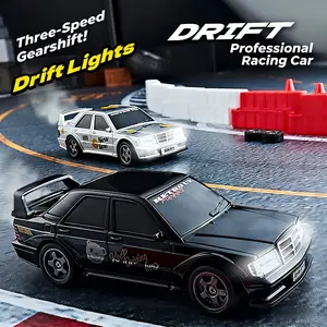 Classic Old Car Style RC Drift Car, RC Model Car, 1:43 Scale, 2.4g Wireless Remote Control, LED Lights, Type-C Charging, 30-Minute Battery Life