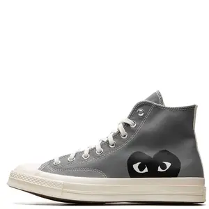 Converse Chuck Taylor All Star 70 Hi Comme des Garcons PLAY Grey 171847C Mens Fashion Sneakers New Converse Chuck Taylor All Star 70 Hi Comme des Garcons PLAY Grey 171847C Mens Fashion Sneakers New