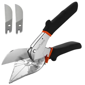1 Pack FLORA GUARD Miter Shears Professional Style, Adjustable 45–135° Angular Cutting Tool, PVC Cutter for Quarter Round Molding, Baseboard, PVC & DIY Crafts