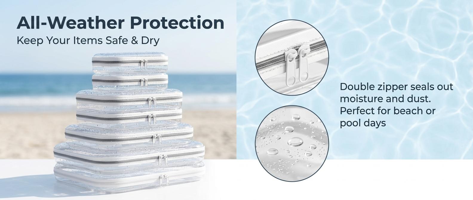 6 Pack Clear Hard Shell Storage Bins, Waterproof Dustproof Double Zipper PVC Cases, Portable Clothes Organizer for Travel, Toy Storage Bag for Kids, Book Pouch for Backpack, Mother's Day Gift for Mom, Memorial Day Essentials, Summer Family Organizer 6 Pack Clear Hard Shell Storage Bins, Waterproof Dustproof Double Zipper PVC Cases, Portable Clothes Organizer for Travel, Toy Storage Bag for Kids, Book Pouch for Backpack, Mother's Day Gift for Mom, Memorial Day Essentials, Summer Family Organizer