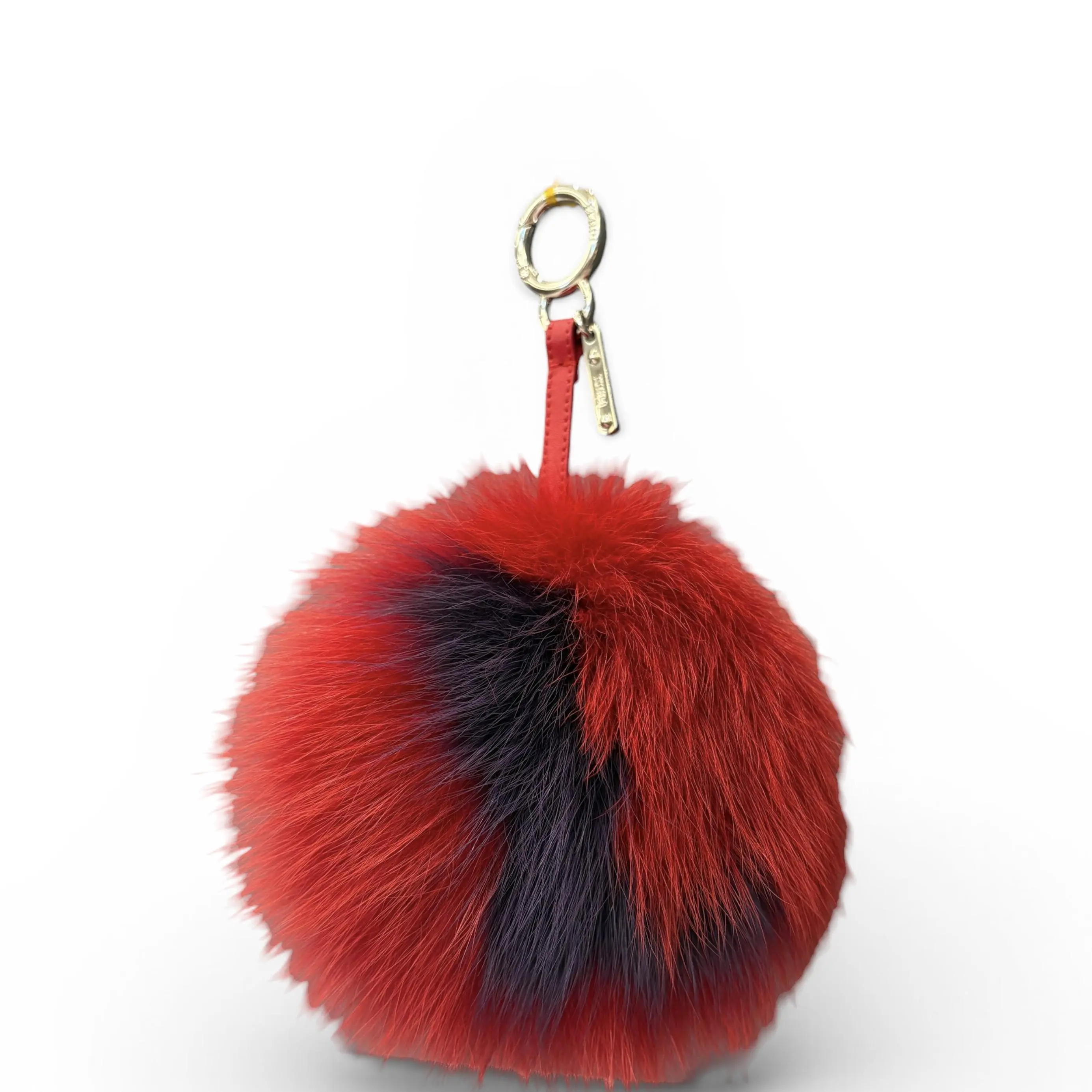 Pre-owned Fendi Charm Faux Fur Red Purple (ac043026b0)