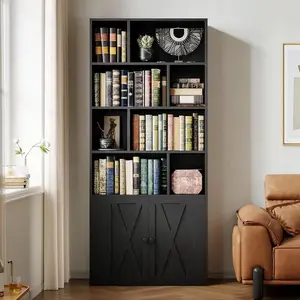 Tall Bookshelf with Storage