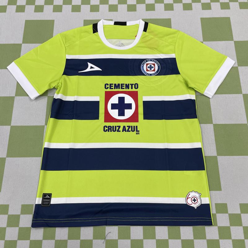 24 25 MEXICO LIGA MX CRUZ AZUL Away Long Sleeve Soccer Jersey Quick Dry Fan Edition