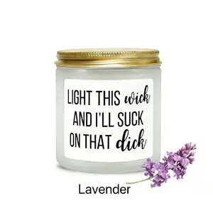 Light This Wick and I'll Suck on that D*ck Candle, Funny Gifts for Him, Valentines Day Gift, Boyfriend Gift, Gift for Husband, Funny Candle