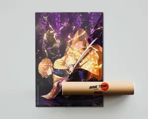 Demon Slayer Zenitsu Purple Poster