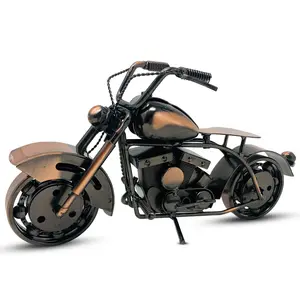 Scrap Cycles The Chief Iconic Hand-Welded Motorcycle Model with Chrome or Classic Copper Finish 11x3.9x6.29 Inches Unique Art for Enthusiasts