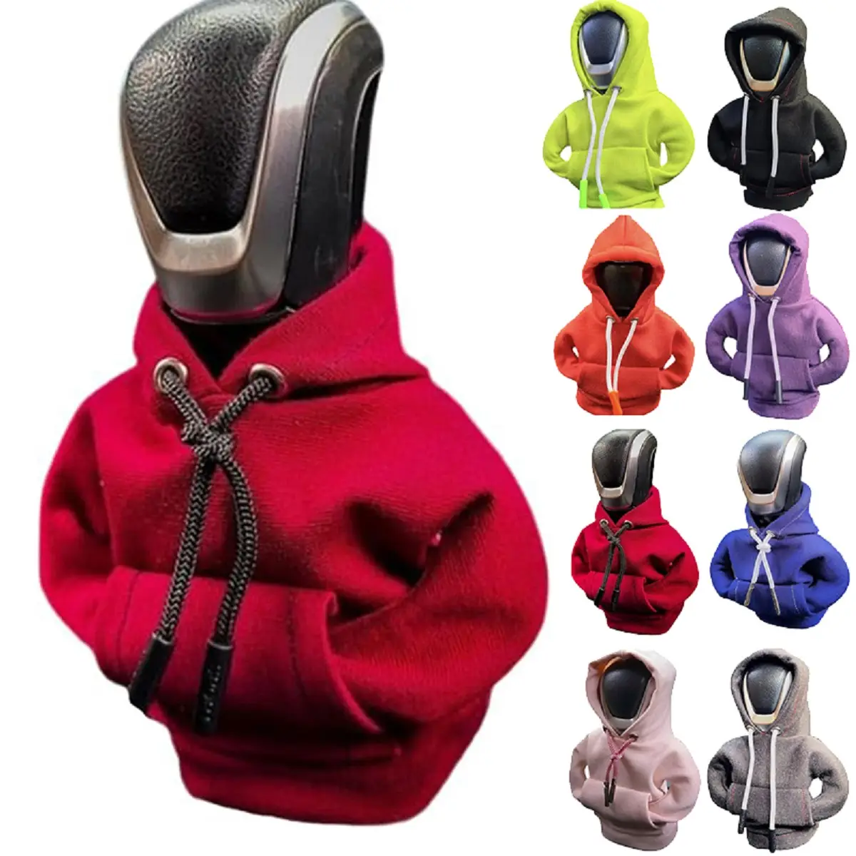 SANN Gear Shift Hoodie, Gear Shift Cover, Universal Car Shift Knob Hoodie, Mini Hoodie for Car Shifter, Automotive Interior Cute Gadgets, Car Accessor