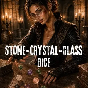 [YOU CHOOSE LIVE] STONE/CRYSTAL/GLASS SET OF DICE