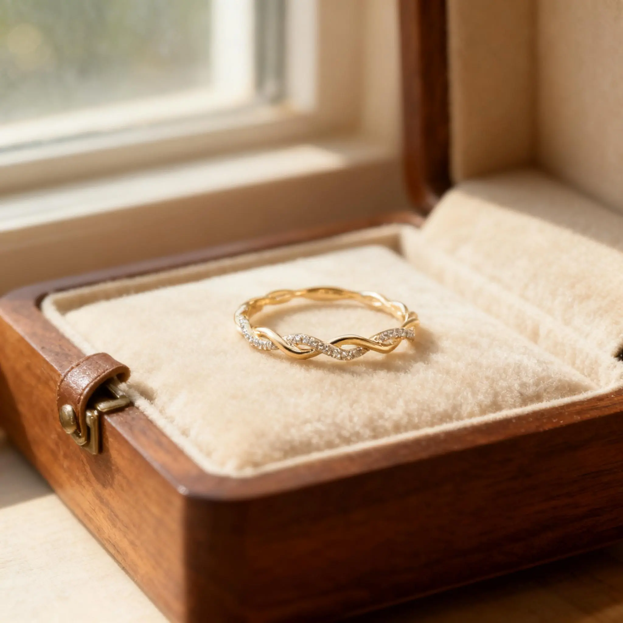 S925 Sterling Silver Twist Ring! Rhinestone Women's Fall Party Daily Birthday Gift (With Box)