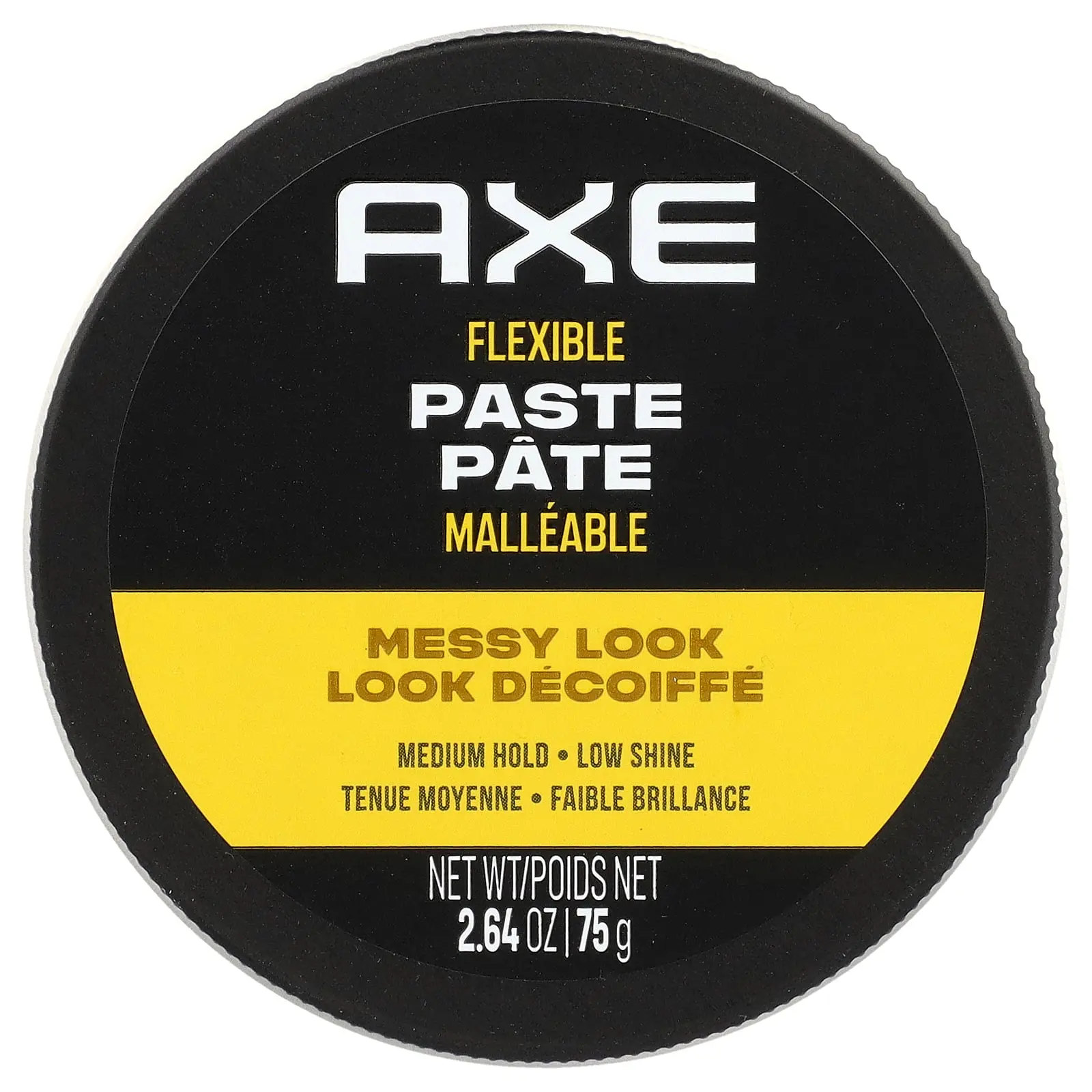 AXE Messy Look™, Flexible Paste, Medium Hold/Low Shine, 2.64 oz (75 g) AXE Messy Look™, Flexible Paste, Medium Hold/Low Shine, 2.64 oz (75 g)