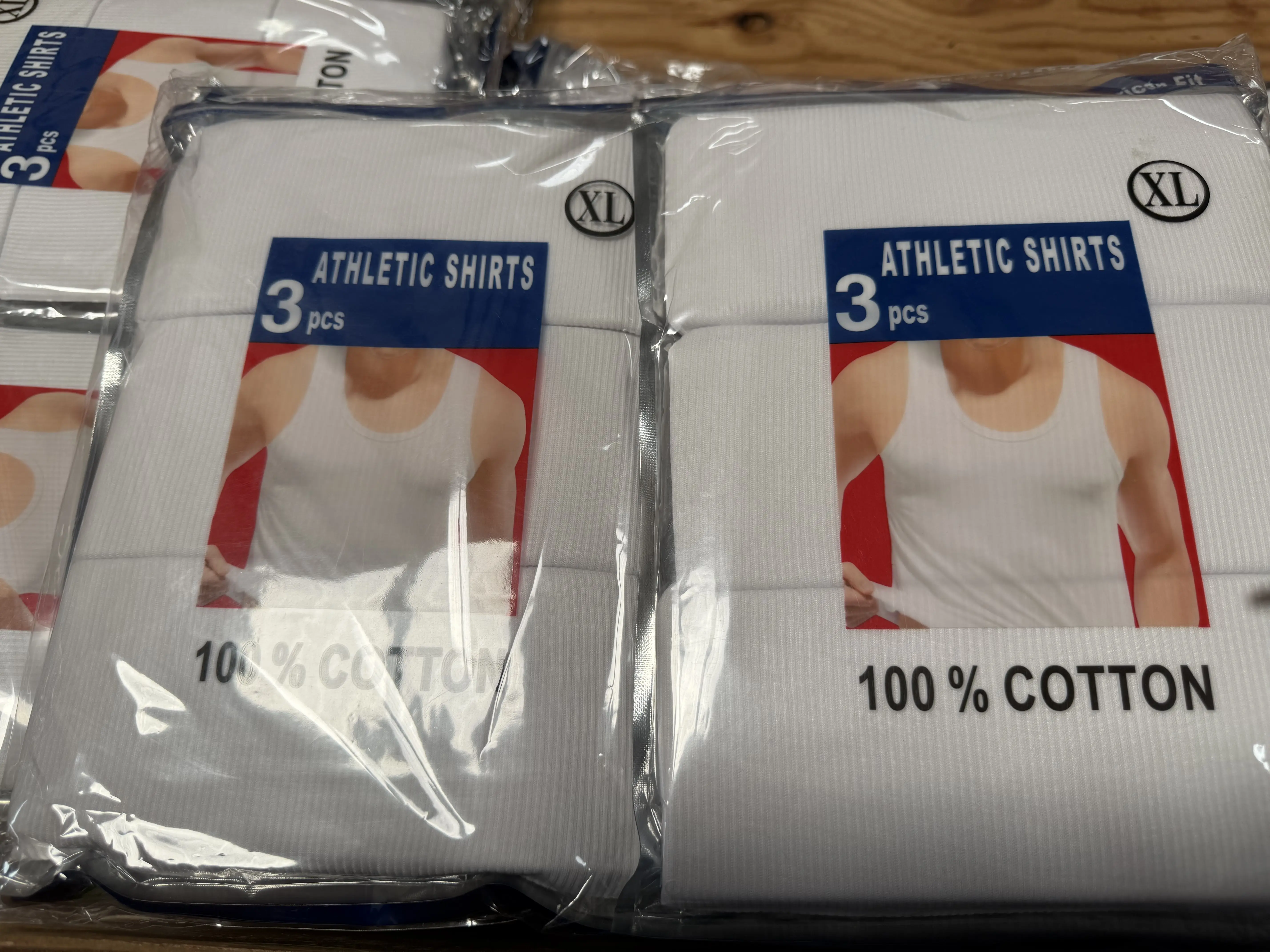 Athletic shirt 3 pcs 100% cotton