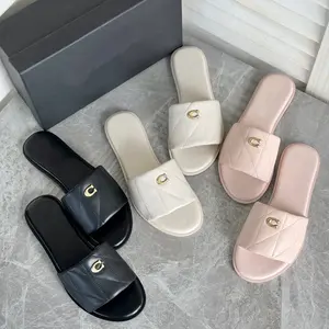 New Fashion C Brand Flat Casual One-Strap Sports Slippers, Beach Vacation Outdoor Wear Sandals for Women