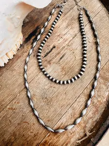 24" Elongated River Necklace
