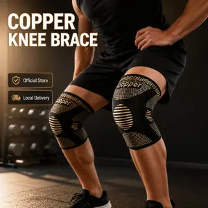 2pack-Copper Infused Knee Braces for Men and Women-Knee Compression Sleeve for Pain Relief, Arthritis and Sports Recovery Knee Pain Tool Knee Supporter
