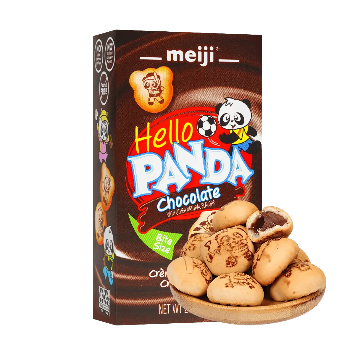 Meiji Panda Sandwich Cookies Chocolate Flavor 62g - Japanese Snack, Cream-Filled Biscuits, Fun Treat for Kids & Adults