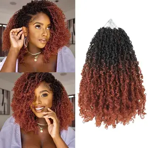 Yanky Twist Crochet Hair - 12 Inch, 9 Packs Pre Looped Mini Twist Synthetic Curly Crochet Hair Extensions For Black Women