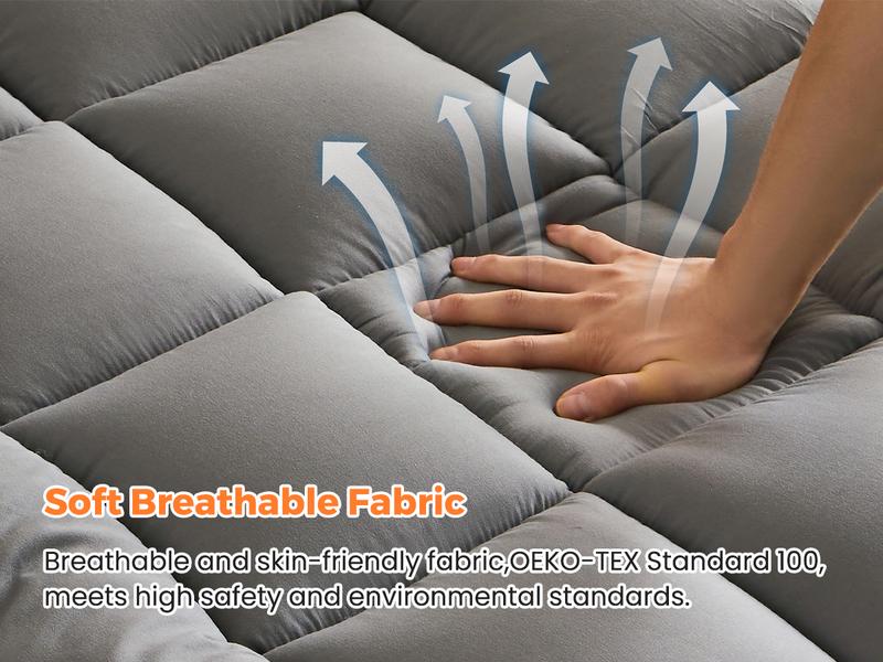 Lakora 900GSM Extra Thick Pain Relief Mattress Topper, Ultra Soft, Warm and Breathable All-Season Mattress Pad with Hypoallergenic Quilted Fiberfill, Foldable Design, Machine Washable and Durable Comfort for Bedrooms, Dorms, Apartments Lakora 900GSM Extra Thick Pain Relief Mattress Topper, Ultra Soft, Warm and Breathable All-Season Mattress Pad with Hypoallergenic Quilted Fiberfill, Foldable Design, Machine Washable and Durable Comfort for Bedrooms, Dorms, Apartments