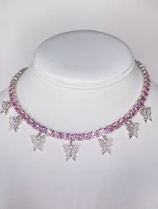 Pink Butterfly Necklace - Elegant Design with Pink Butterfly Pendant - Perfect for Any Occasion