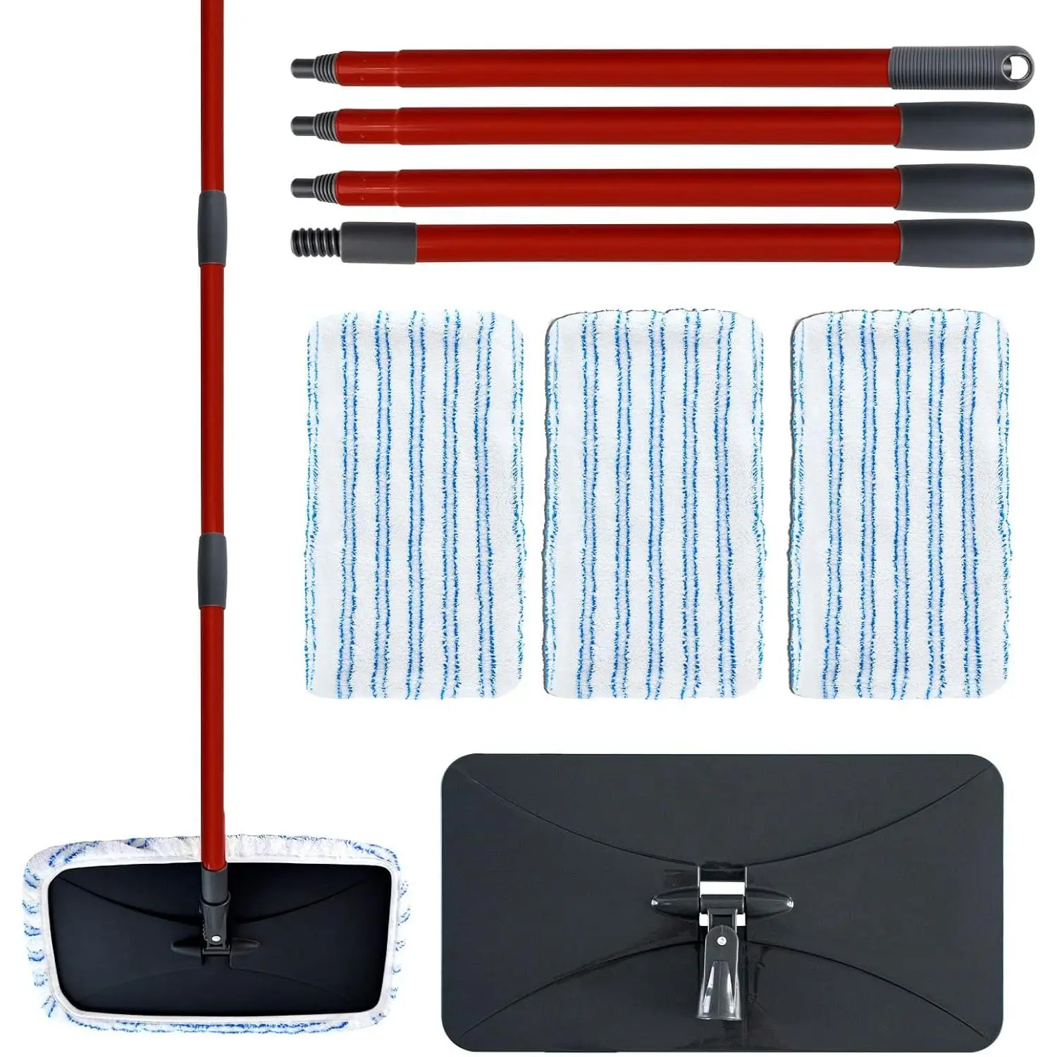 Microfiber Flat Mops for Ocedar Hardwood Floor 'n  Microfiber Mop,Wet & Dry Flat Mop with 3  Pad 1 Durable Handle,Dust Mop for Hardwood Floors Wall Laminate Cleaning,Floor Mopp for O Cedar