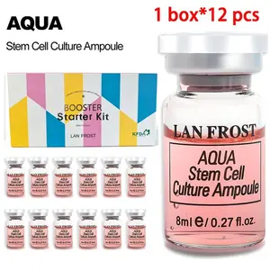 12pcs x 8ml AQUA Stem Cell Culture Ampoule Hydrating Serum for Face and Body, Use with or without Derma Pen ﻿
