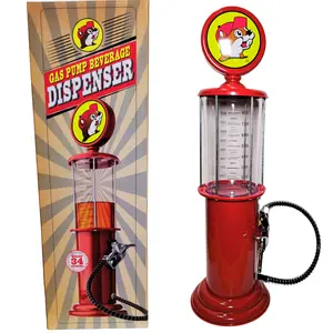 Buc-ee's Gas Pump Beverage Dispenser - Nickel-Plated Finish, 34 oz Capacity, Classic Pump Handle, Perfect for Parties and Home Bars - Dispenser Kitchen