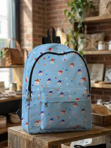 One Snowman Printed Backpack, Fun Design, Stylish Look for Daily Use, Spacious Storage, Suitable for School, Business Trips and Travel.