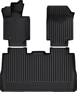 YITAMOTOR Floor Mats Fit for Tesla Cybertruck 2024 2025, TPE All Weather Floor Liners Custom Fit for 2024 Cybertruck Accessories, 1st & 2nd Row Car Mats, Black